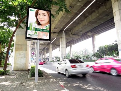 Pole mount mupi for street in Bangkok